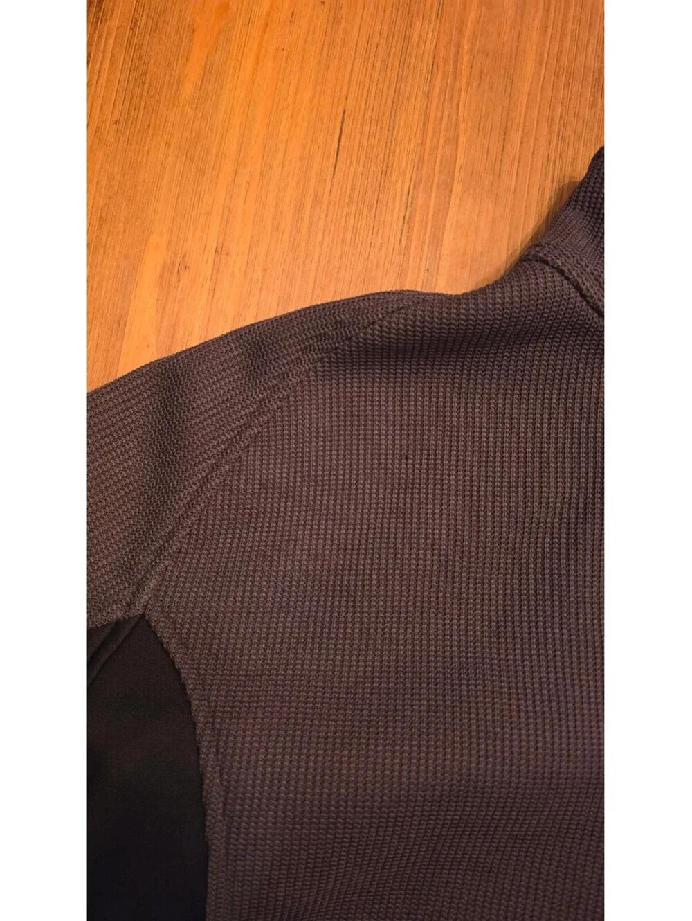Spyder 1/4 Zip Pullover Mens Large Gray Blue Fleece Thermal Sweater